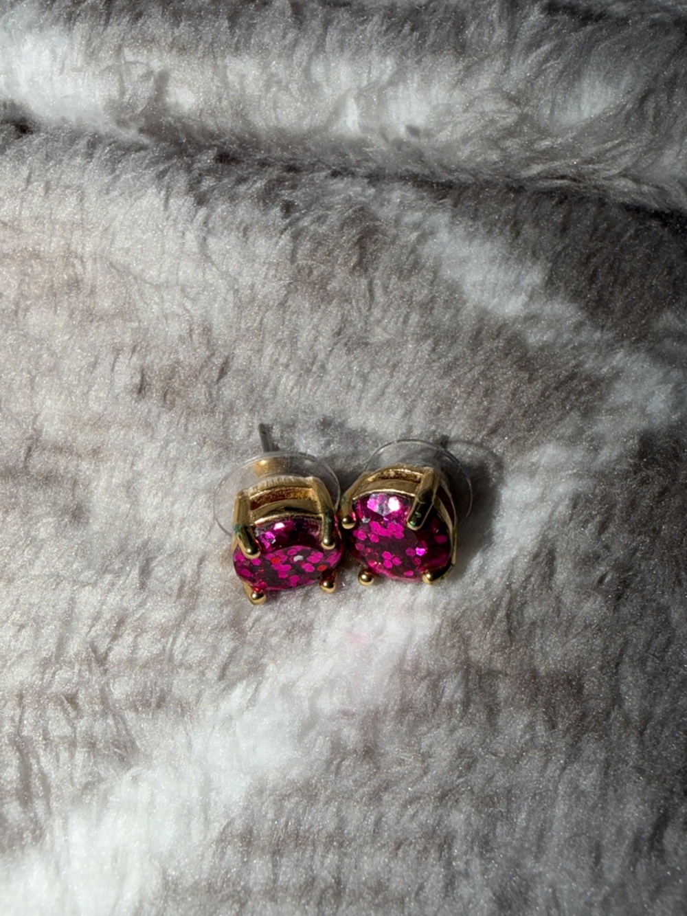 Kate Spade Pink Glitter Studs
